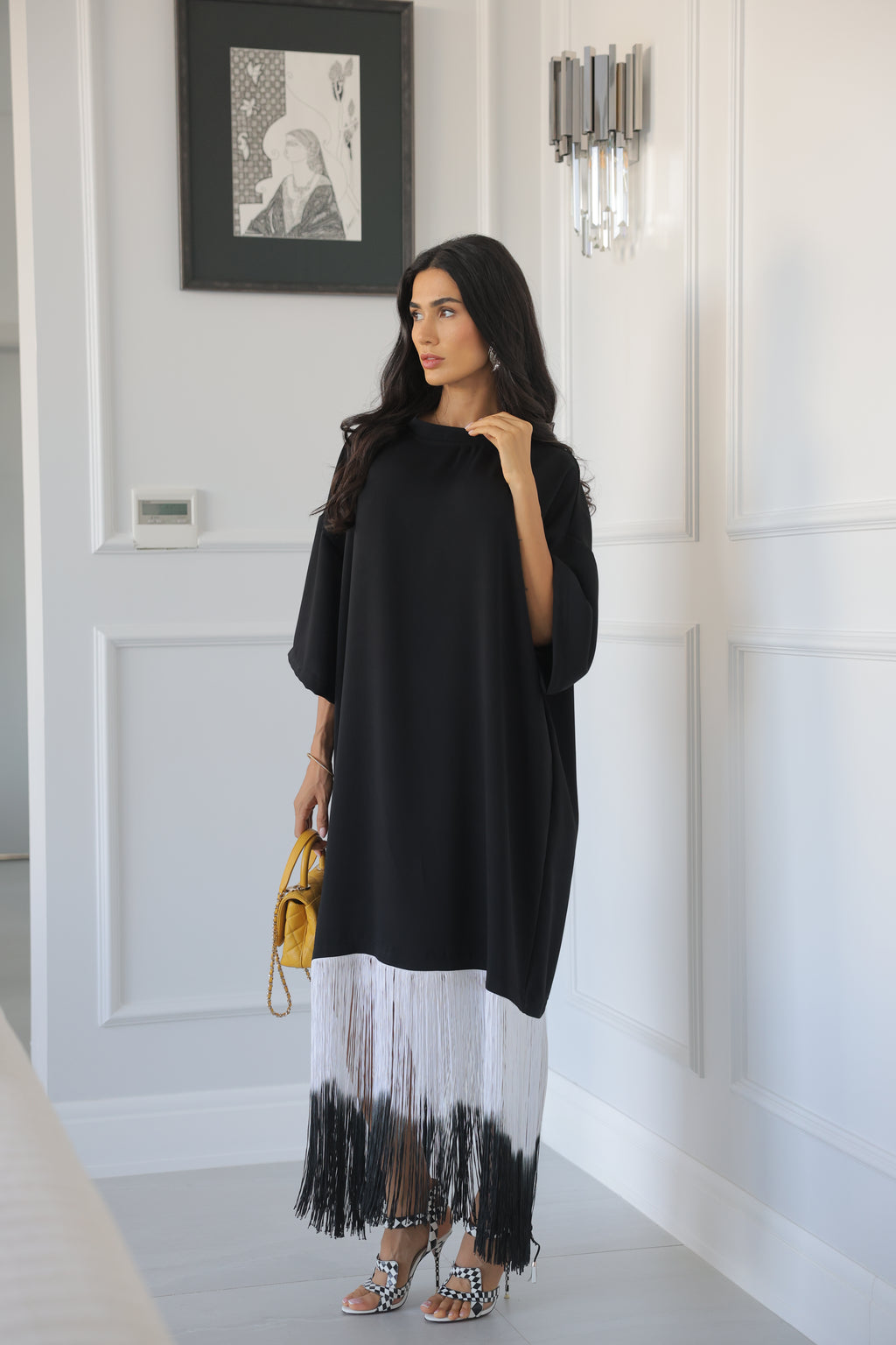 Drift Dress Black tide NEW FRINGE