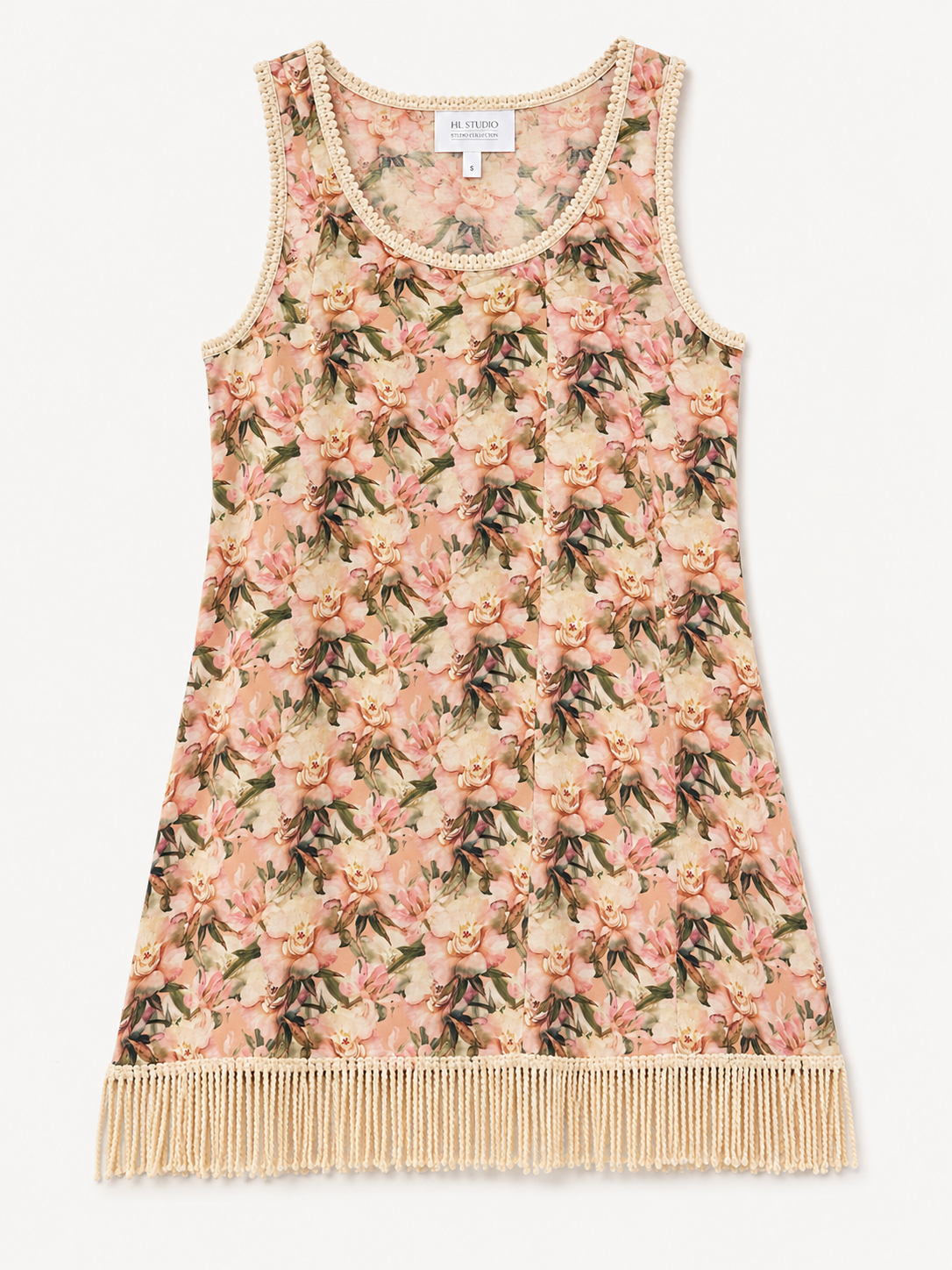 The Linen Edit Blush bloom dress