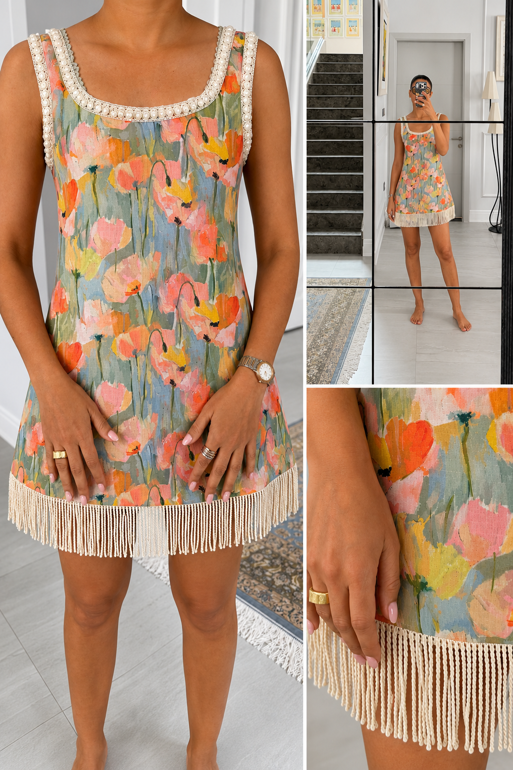 The Linen Edit Wild Poppy dress