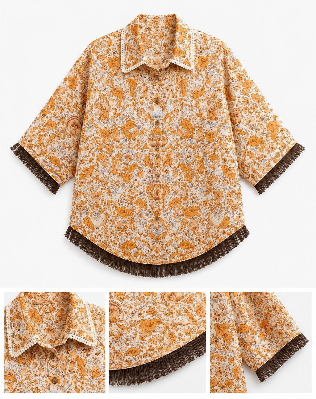 The Linen Edit Saffron Bloom Shirt