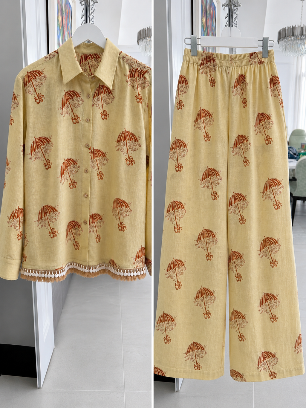 The Linen Edit Parasol Set