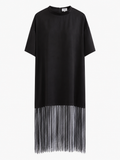 Drift Dress Black tide NEW FRINGE