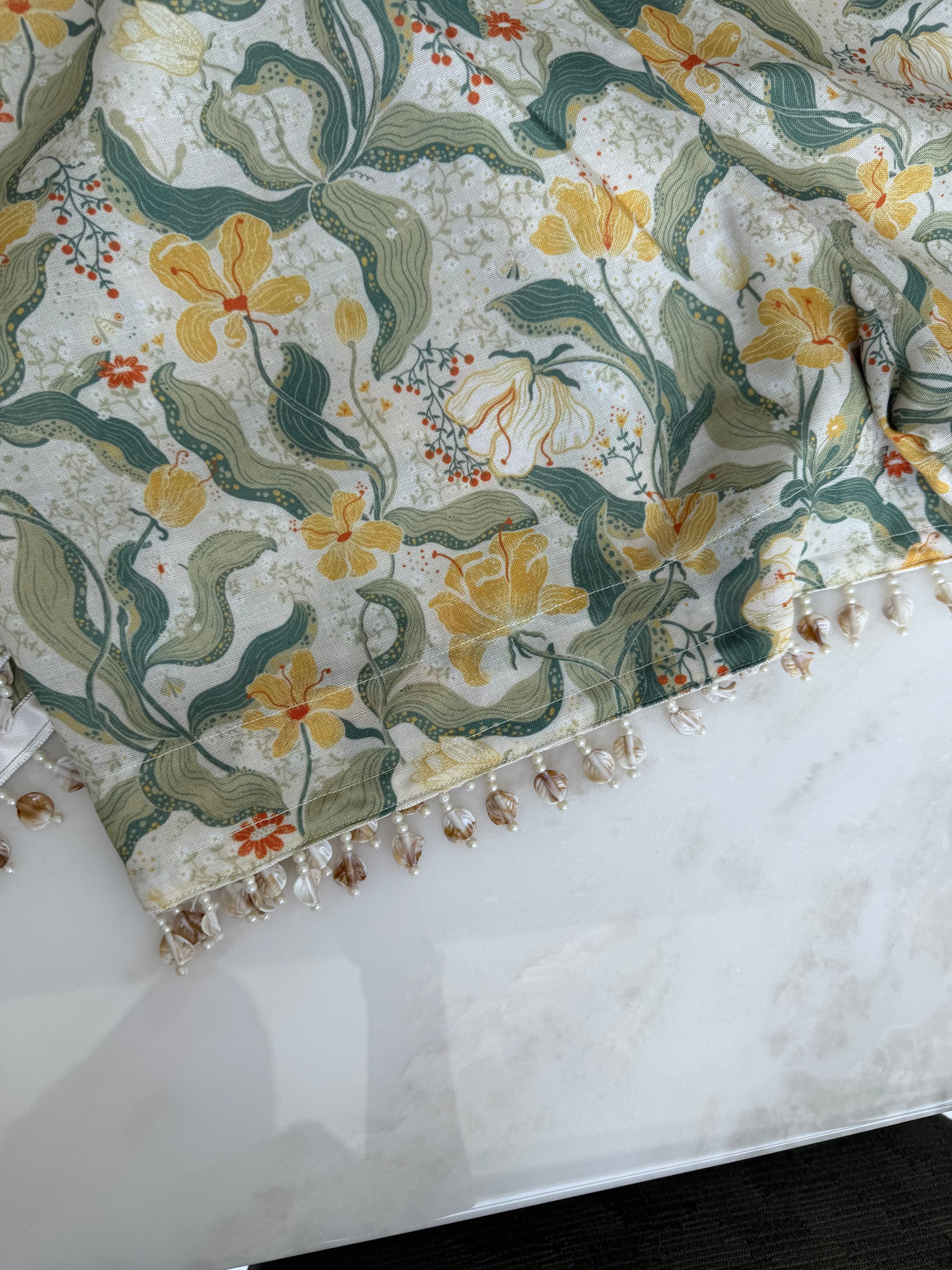The Linen Edit pearl garden