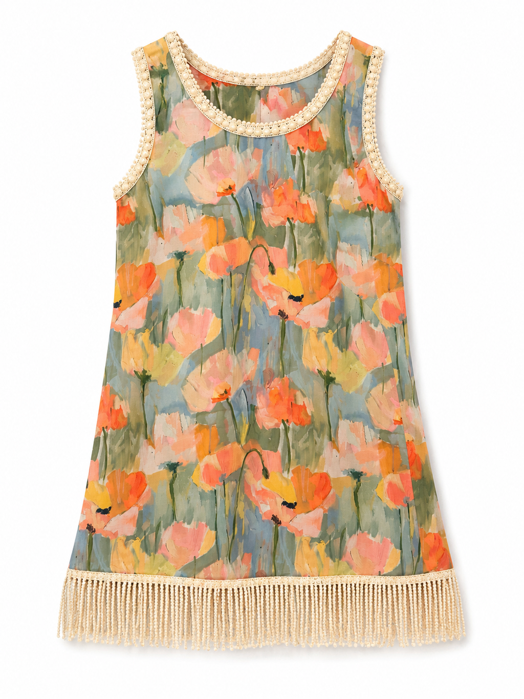 The Linen Edit Wild Poppy dress